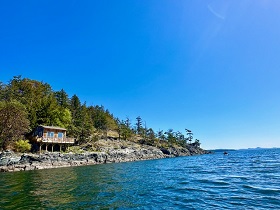 Little cabin on the shore